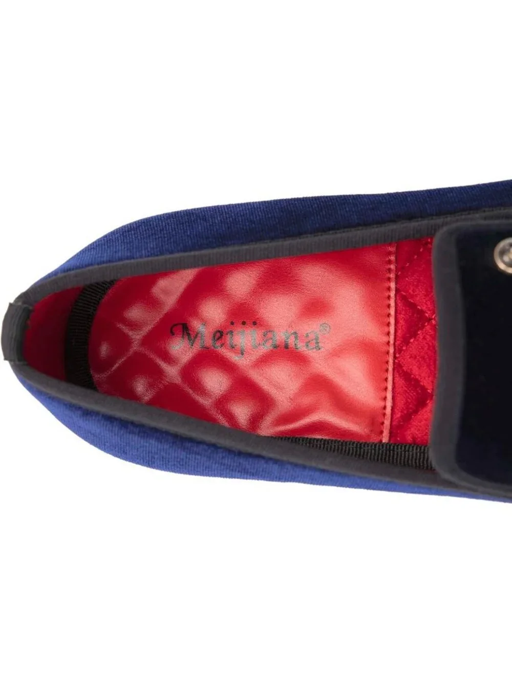 Meijiana Men's Blue08 Velvet Loafers Slip On Tuxedo Wedding Formal Shoes